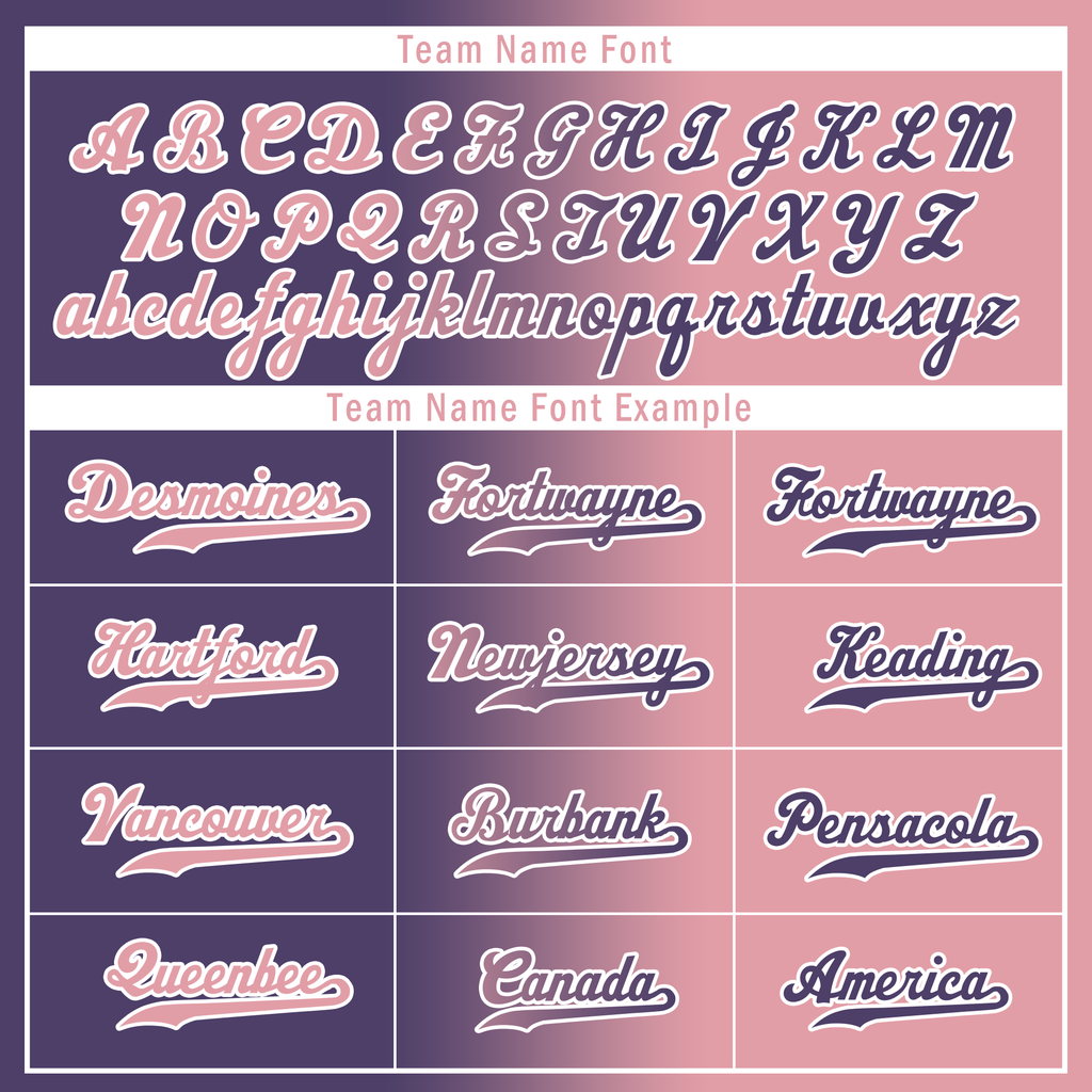 Custom Purple Pink Gradient Fashion Personalized Authentic Baseball Jersey BSBJ01-D0a7a0e