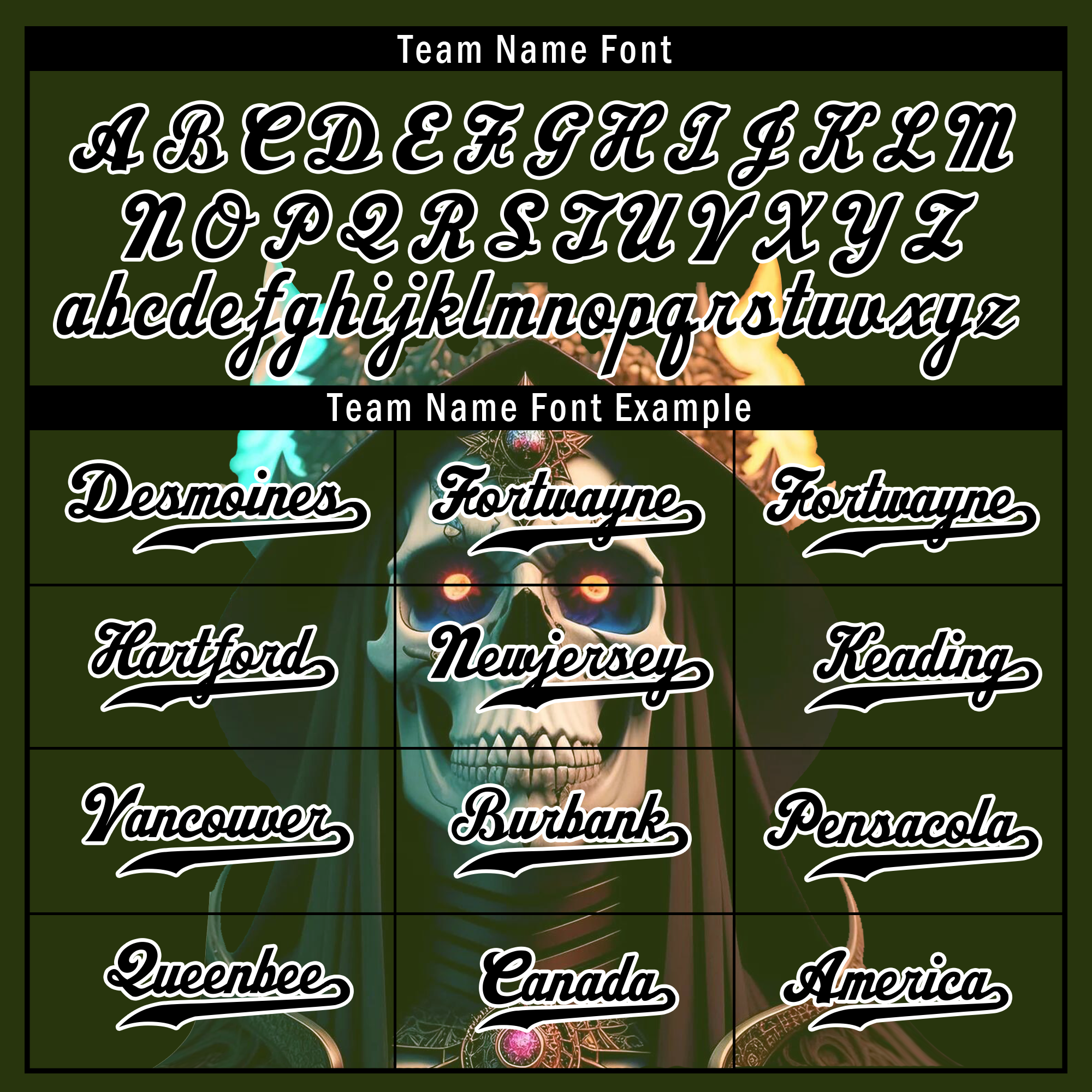 Custom Green Black Skull Fashion Personalized Authentic Baseball Jersey BSBJ01-D017152