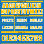 Custom Blue Los Angeles Football Jersey and Sports Shoes Combo Offer Personalized Combo ZH-D025008-24