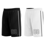Custom Black White Classic Style Reversible Basketball Uniform Personalized COOLMAX BBJR-D017007