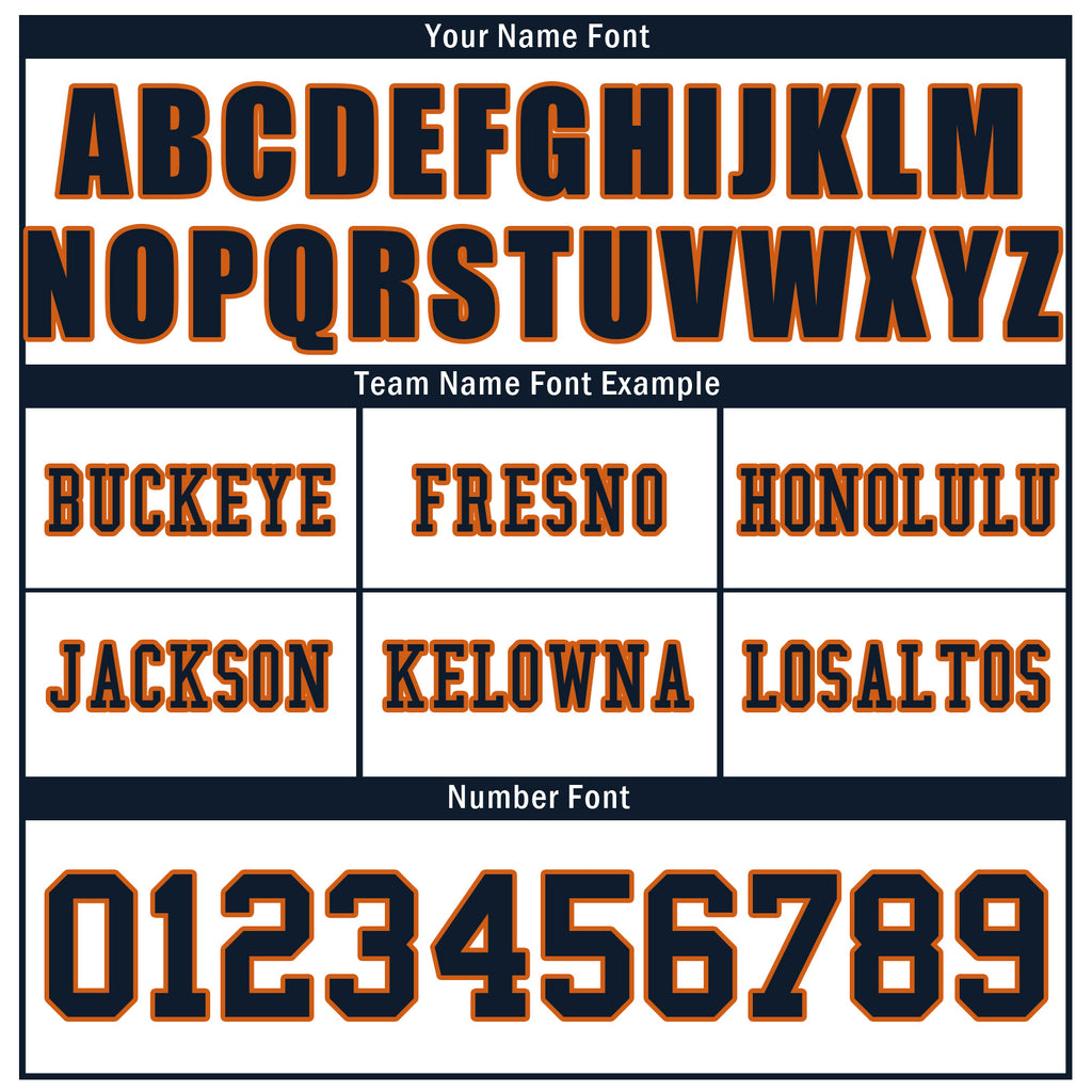 Custom White Orange Denver Personalized Authentic Football Jersey FBJ02-D020256-28