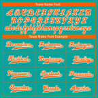 Custom Cyan Orange Stripe Fashion Personalized Authentic Baseball Jersey BSBJ01-D017233
