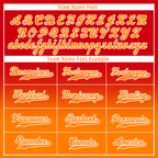 Custom Red Orange Fade Fashion Personalized Authentic Baseball Jersey BSBJ01-D0a70df