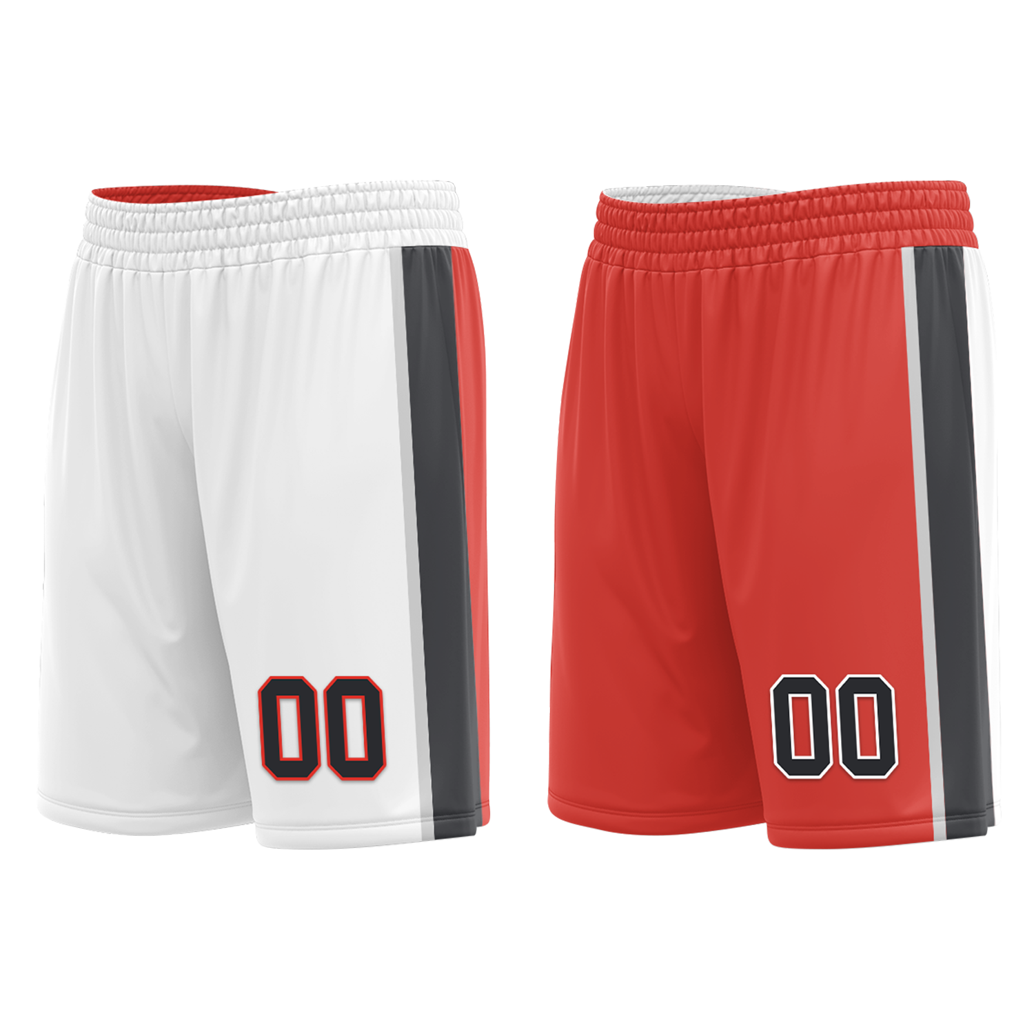 Custom White Red Classic Style Reversible Basketball Uniform Personalized Ordinary BBJR-D017037