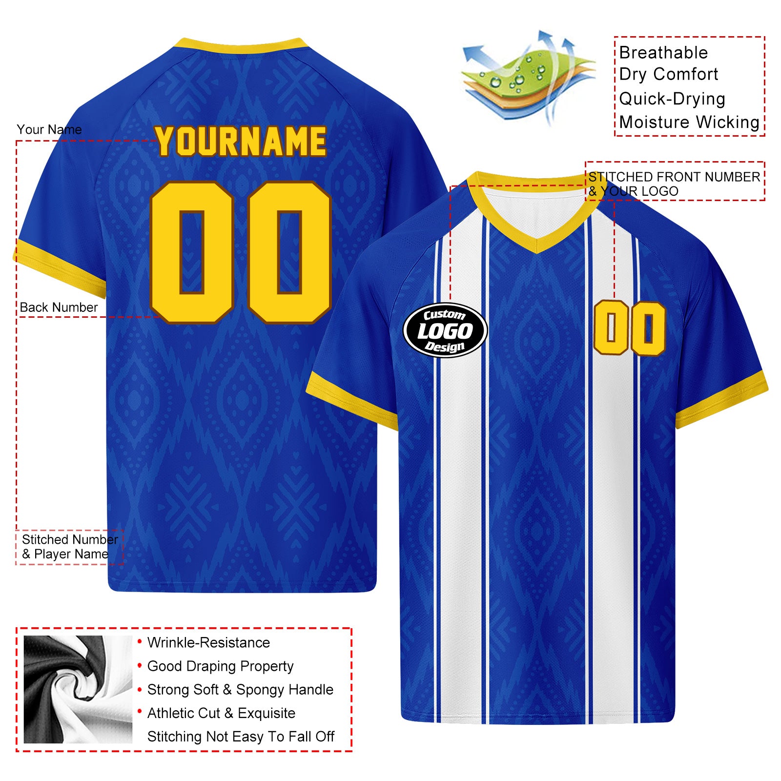 Custom Uruguay 2026 World Cup Football Shirt Customized Soccer Jersey for Fans Add Your Name & Number FZ190-F009126-1