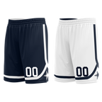 Custom Blue White Classic Style Reversible Basketball Uniform Personalized COOLMAX BBJR-D017056