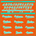 Custom Orange Cyan Raglan Sleeves Personalized Authentic Baseball Jersey BSBJ01-D017193