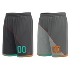Custom Gray Classic Style Reversible Basketball Uniform Personalized COOLMAX BBJR-D017024