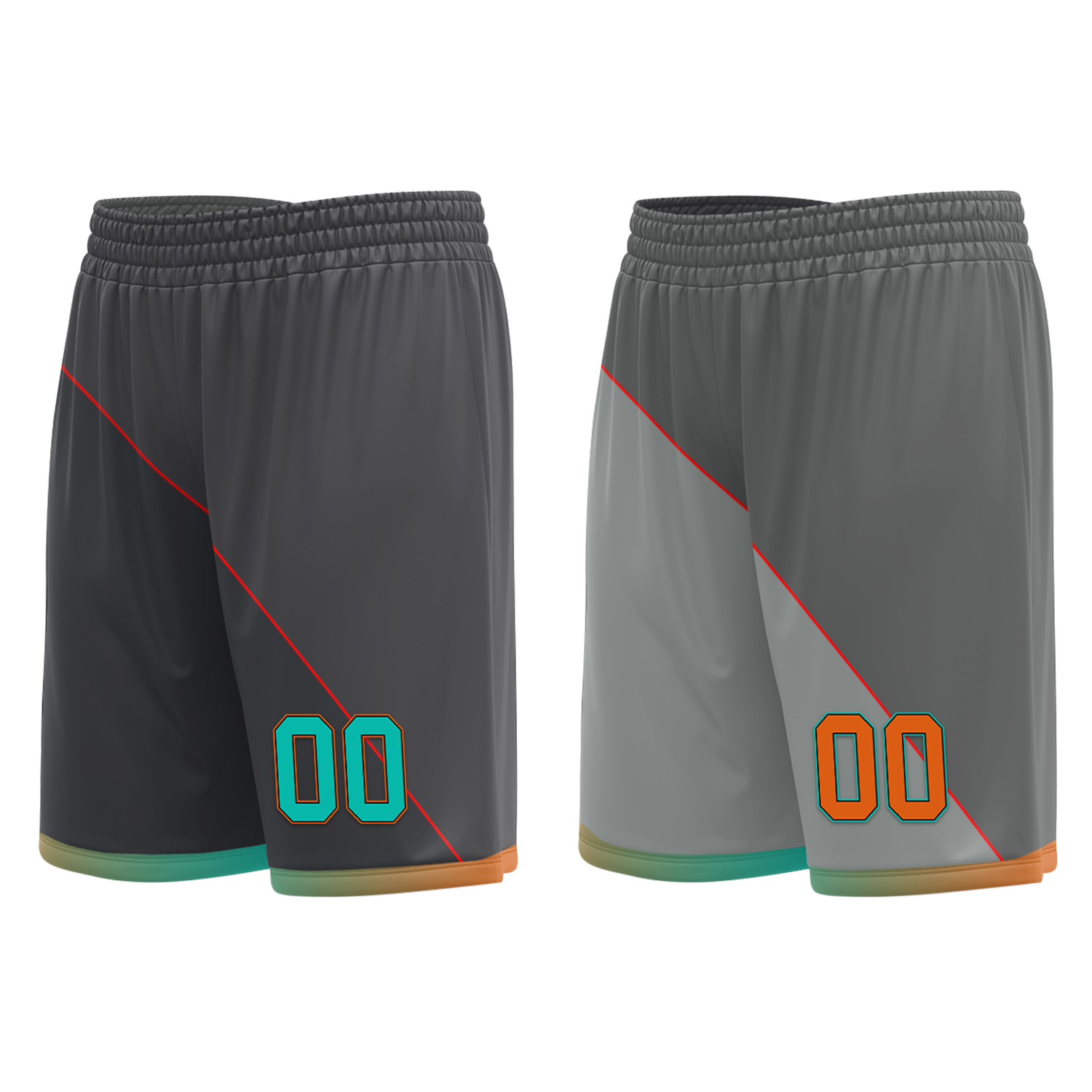 Custom Gray Classic Style Reversible Basketball Uniform Personalized COOLMAX BBJR-D017024