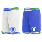 Custom White Blue Classic Style Reversible Basketball Uniform Personalized Ordinary BBJR-D017045