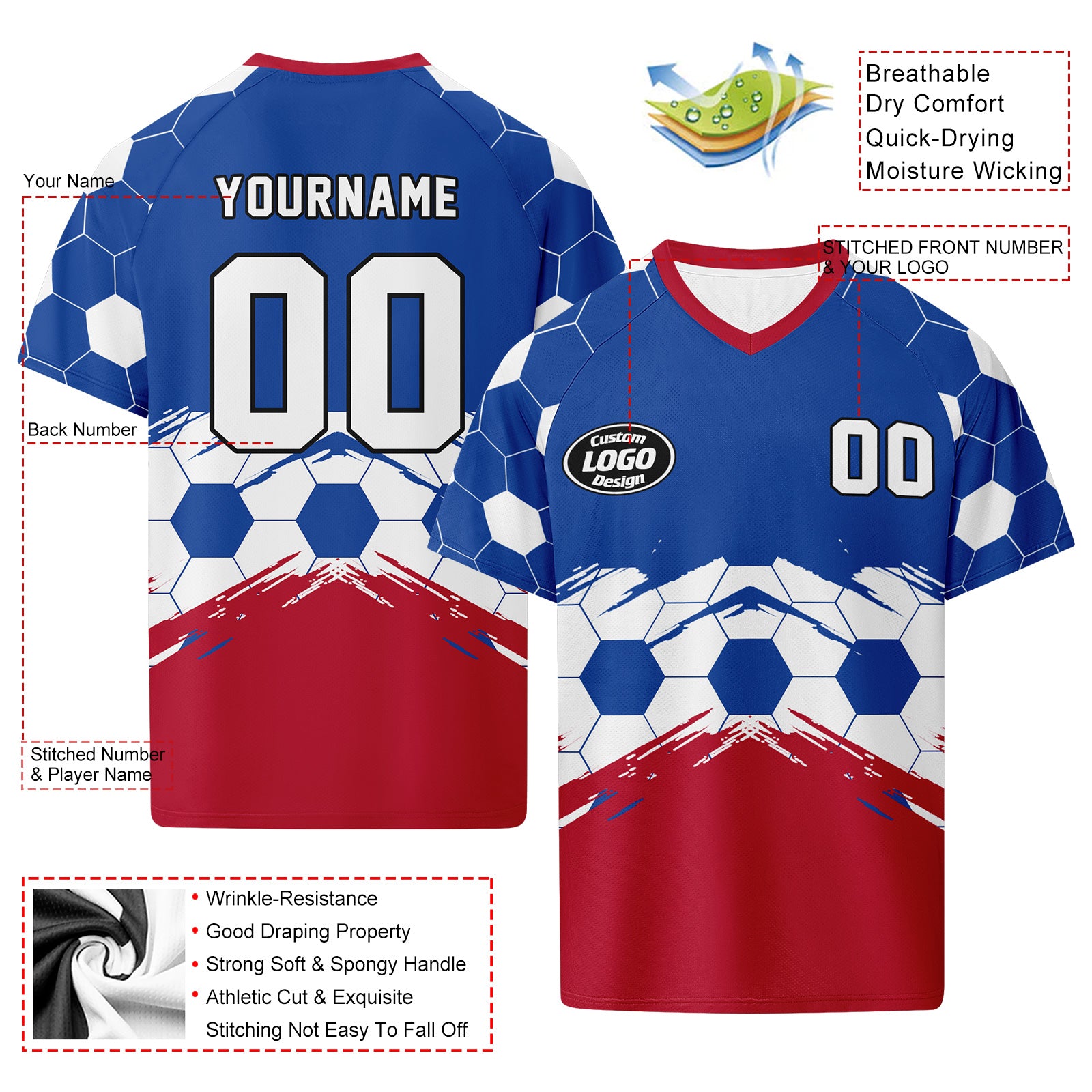 Custom France 2026 World Cup Football Shirt Customized Soccer Jersey for Fans Add Your Name & Number FZ190-F023107-11