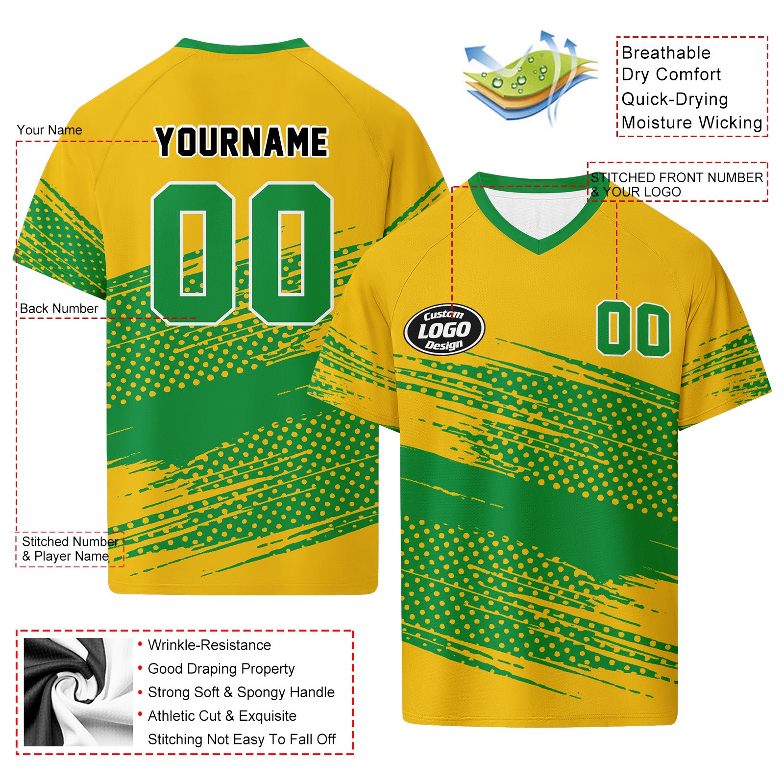 Custom Brazil 2026 World Cup Football Shirt Customized Soccer Jersey for Fans Add Your Name & Number FZ190-F027083-5