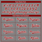 Custom Gray Red Raglan Sleeves Personalized Authentic Baseball Jersey BSBJ01-D017177