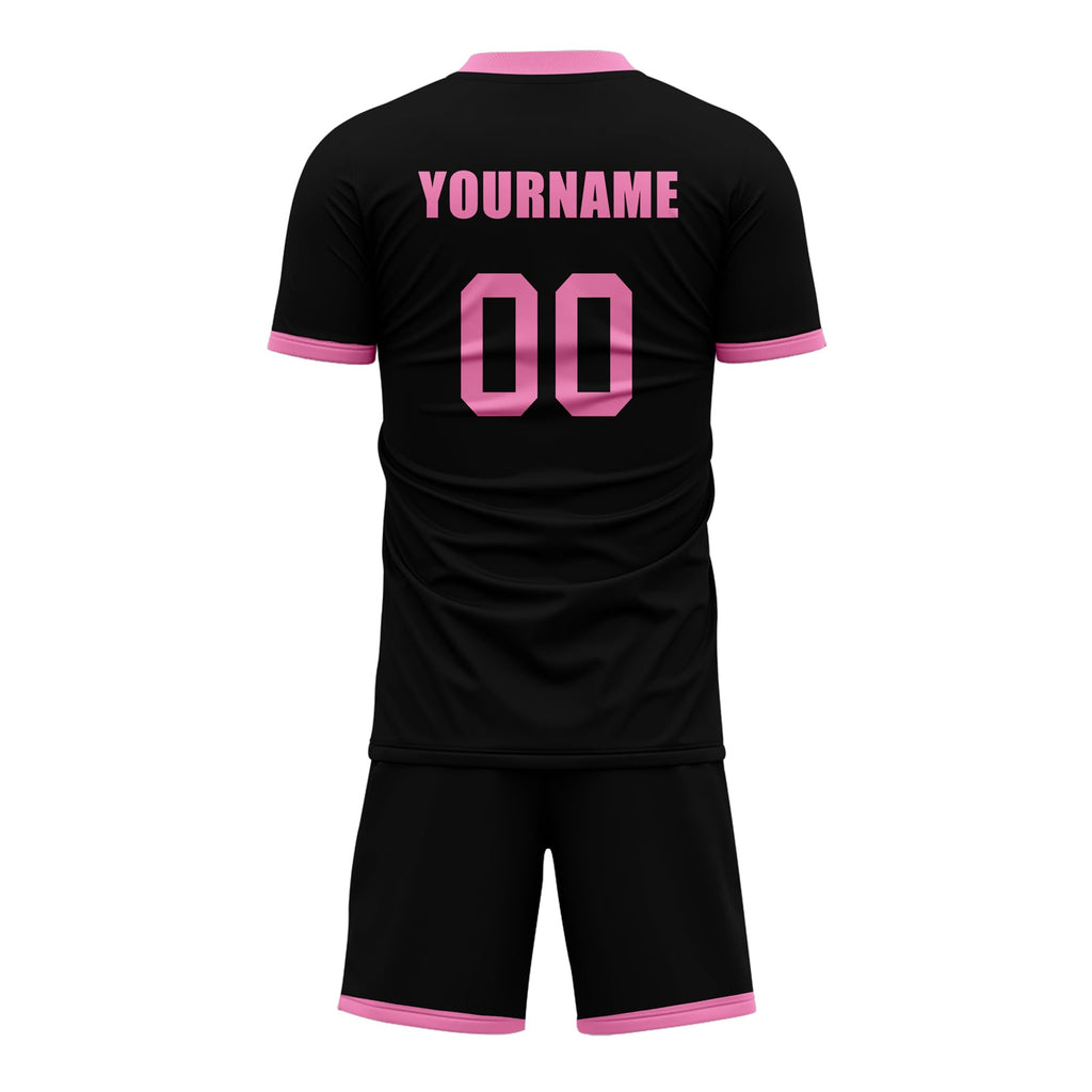 Custom Black Pink Soccer Sets Jersey Personalized SCJ101-D020131-5