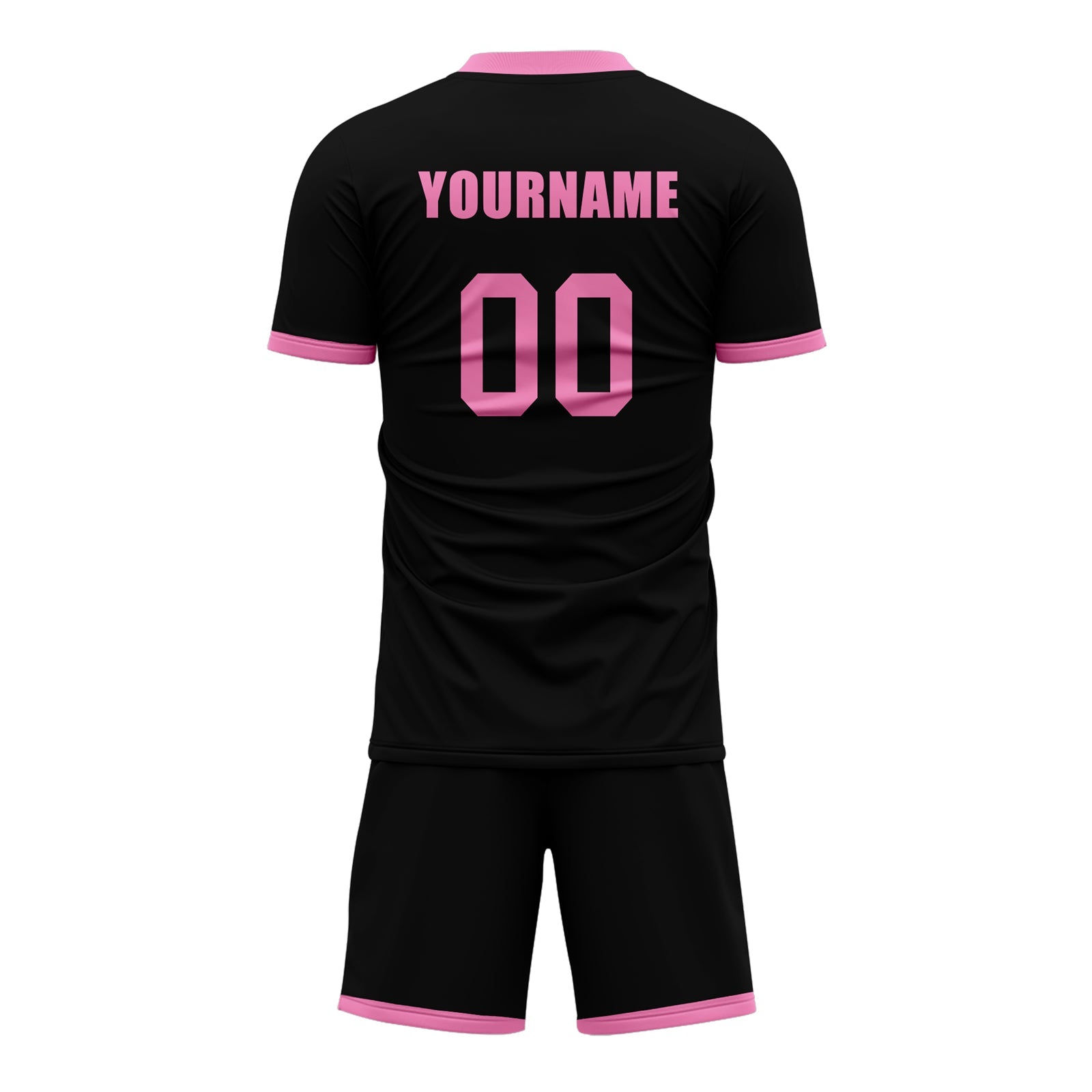Custom Black Pink Soccer Sets Jersey Personalized SCJ101-D020131-5