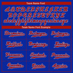 Custom Blue Red Zebra Pattern Personalized Authentic Baseball Jersey BSBJ01-D020201-22