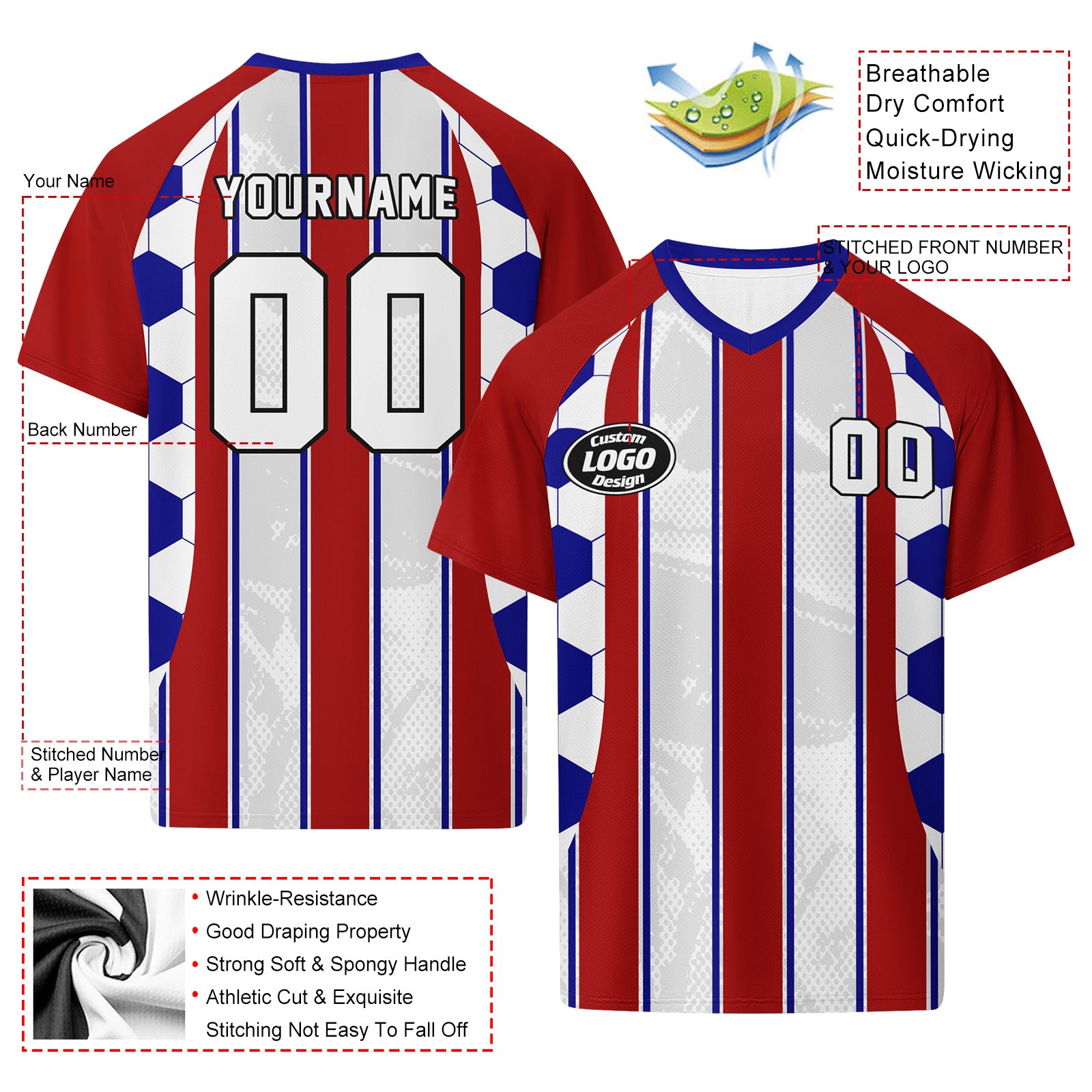 Custom France 2026 World Cup Football Shirt Customized Soccer Jersey for Fans Add Your Name & Number FZ190-F023107-1