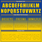 Custom Blue Yellow Los Angeles Personalized Authentic Football Jersey FBJ02-D020249-15