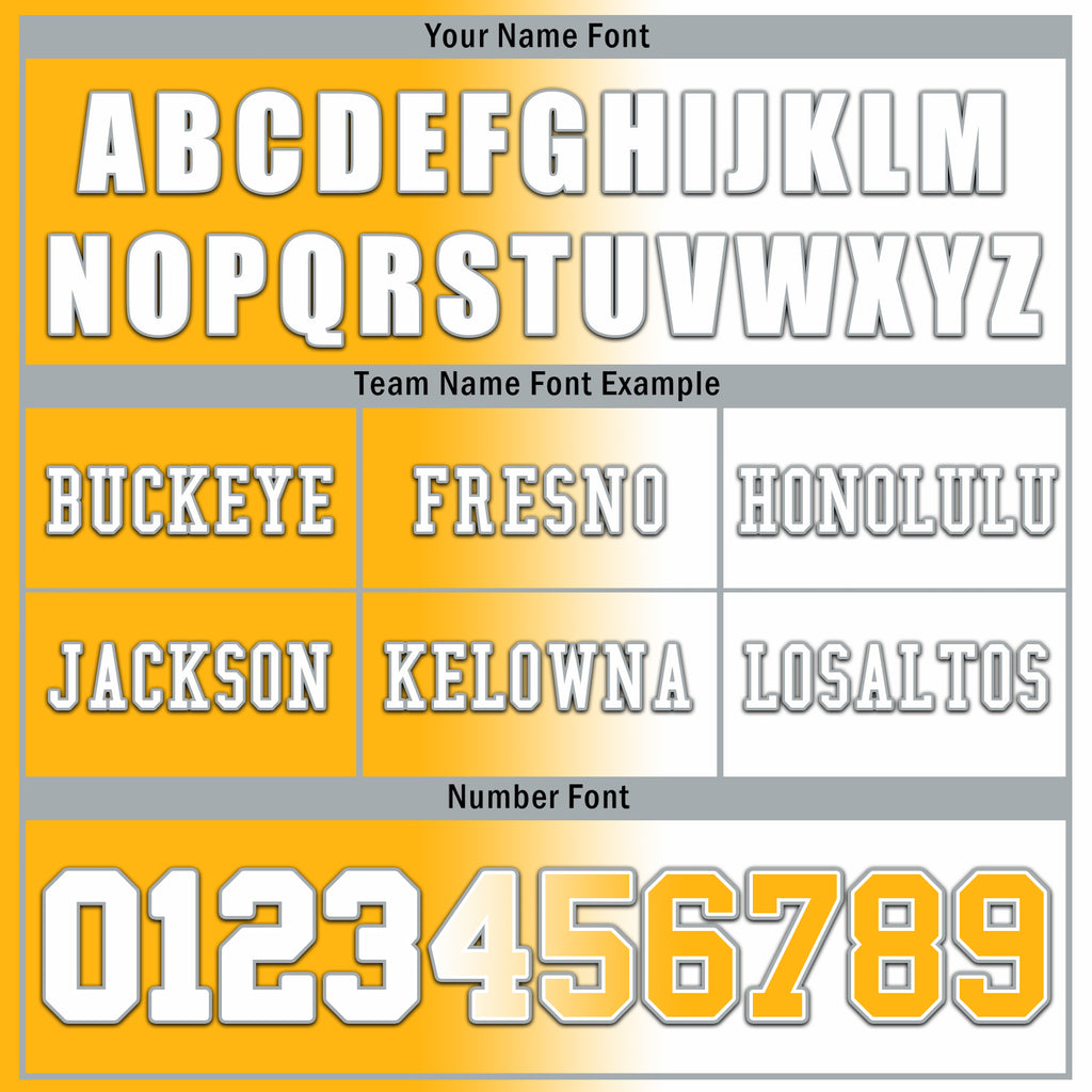 Custom Yellow White Pennsylvania Personalized Authentic Football Jersey FBJ02-D028017-31
