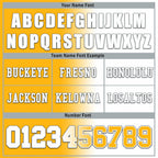 Custom Yellow White Pennsylvania Personalized Authentic Football Jersey FBJ02-D028017-31