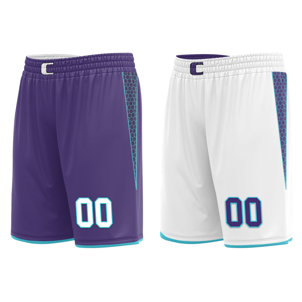 Custom Purple White Classic Style Reversible Basketball Uniform Personalized Ordinary BBJR-D017014