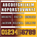 Custom Yellow Red Washington Personalized Authentic Football Jersey FBJ02-D028017-16