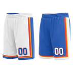 Custom White Blue Classic Style Reversible Basketball Uniform Personalized COOLMAX BBJR-D017039