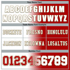 Custom White Red California Personalized Authentic Football Jersey FBJ02-D028017-13