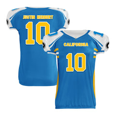 Custom Blue White California High-Performance American Football Jersey FBJ06-D023001-22