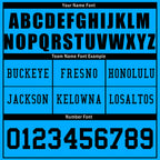 Custom Blue Carolina Personalized Authentic Football Jersey FBJ02-D020263-5