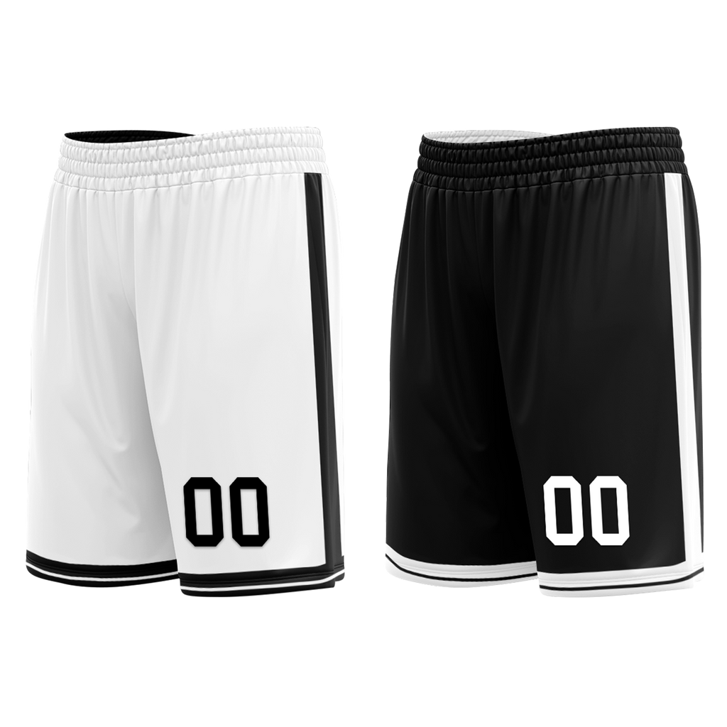 Custom White Black Classic Style Reversible Basketball Uniform Personalized Ordinary BBJR-D017008
