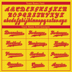 Custom Yellow Red Zebra Pattern Personalized Authentic Baseball Jersey BSBJ01-D020201-5
