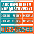 Custom Orange Blue Florida Personalized Authentic Football Jersey FBJ02-D028017-28