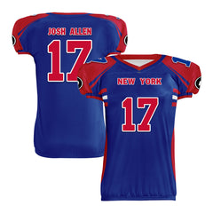 Custom Blue Red New York High-Performance American Football Jersey FBJ06-D023001-4