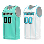 Custom Mint Green Gold Black Charlotte City Edition Personalized Reversible Basketball Set Sports Basketball Jersey BBJ01R-D0610-4