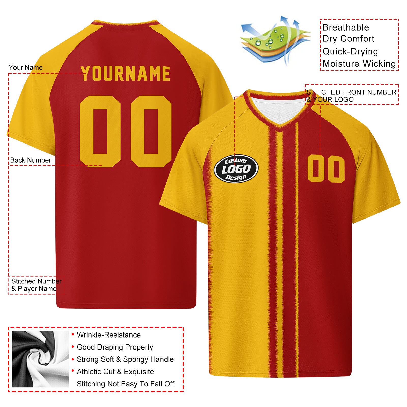 Custom Spain 2026 World Cup Football Shirt Customized Soccer Jersey for Fans Add Your Name & Number FZ190-F009153-1