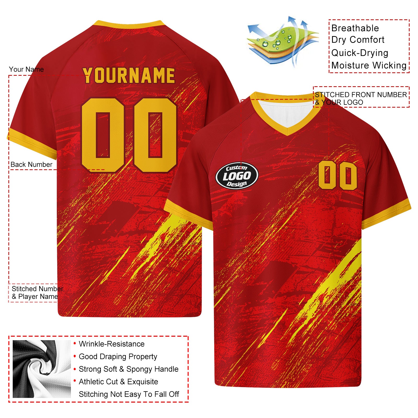 Custom Spain 2026 World Cup Football Shirt Customized Soccer Jersey for Fans Add Your Name & Number FZ190-F020047-1