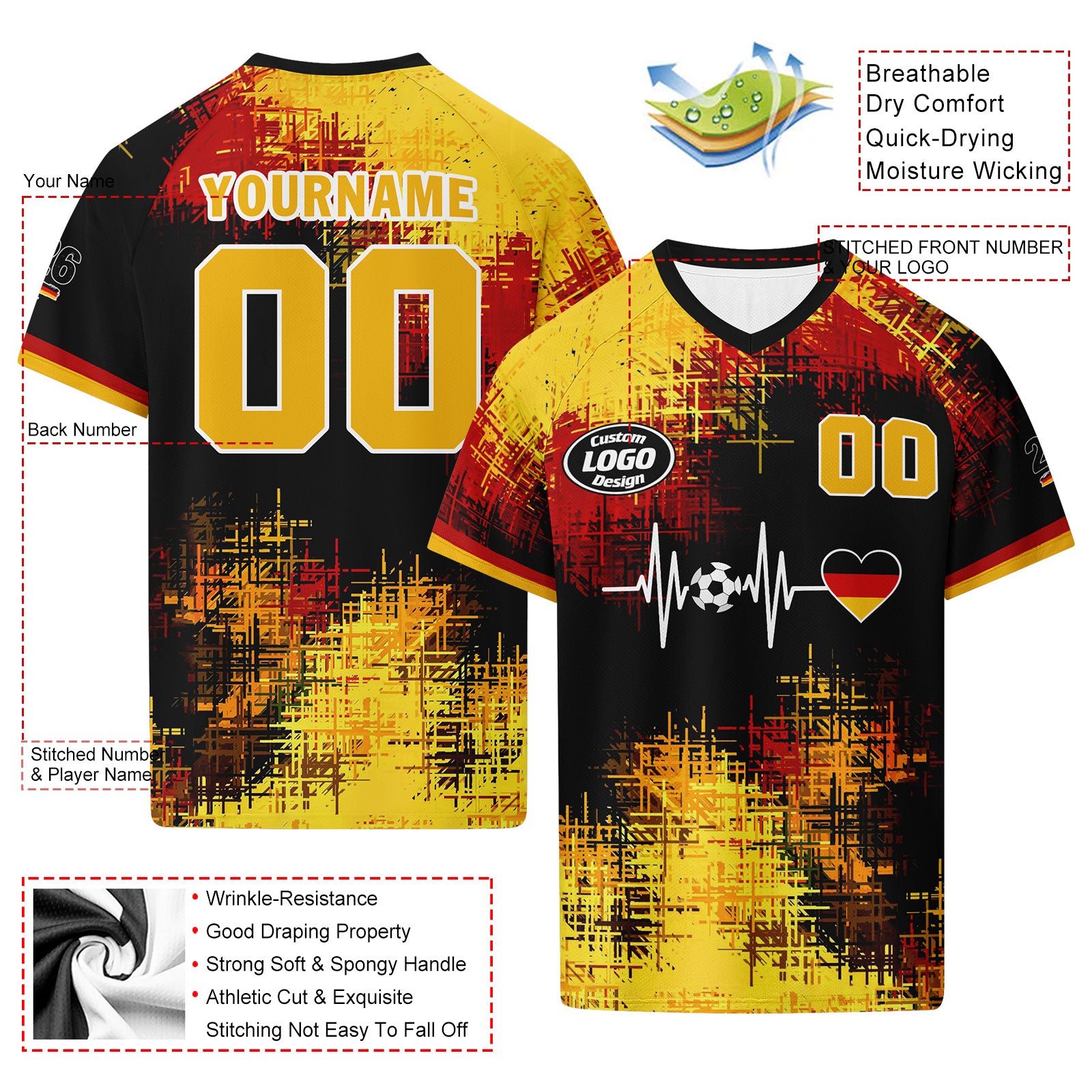 Custom Germany 2026 World Cup Football Shirt Customized Soccer Jersey for Fans Add Your Name & Number FZ190-F025070-4