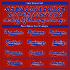Custom Red Blue Zebra Pattern Personalized Authentic Baseball Jersey BSBJ01-D020201-21
