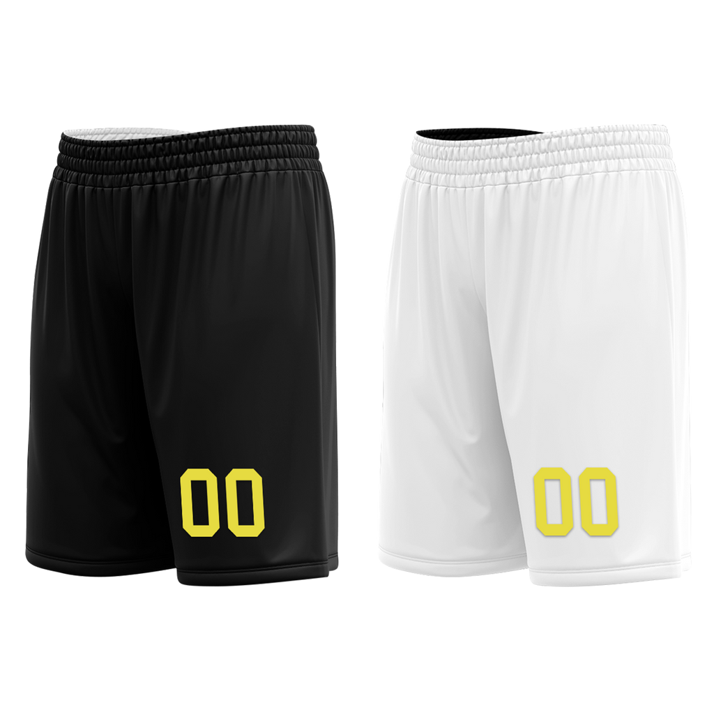 Custom Black White Classic Style Reversible Basketball Uniform Personalized COOLMAX BBJR-D017048