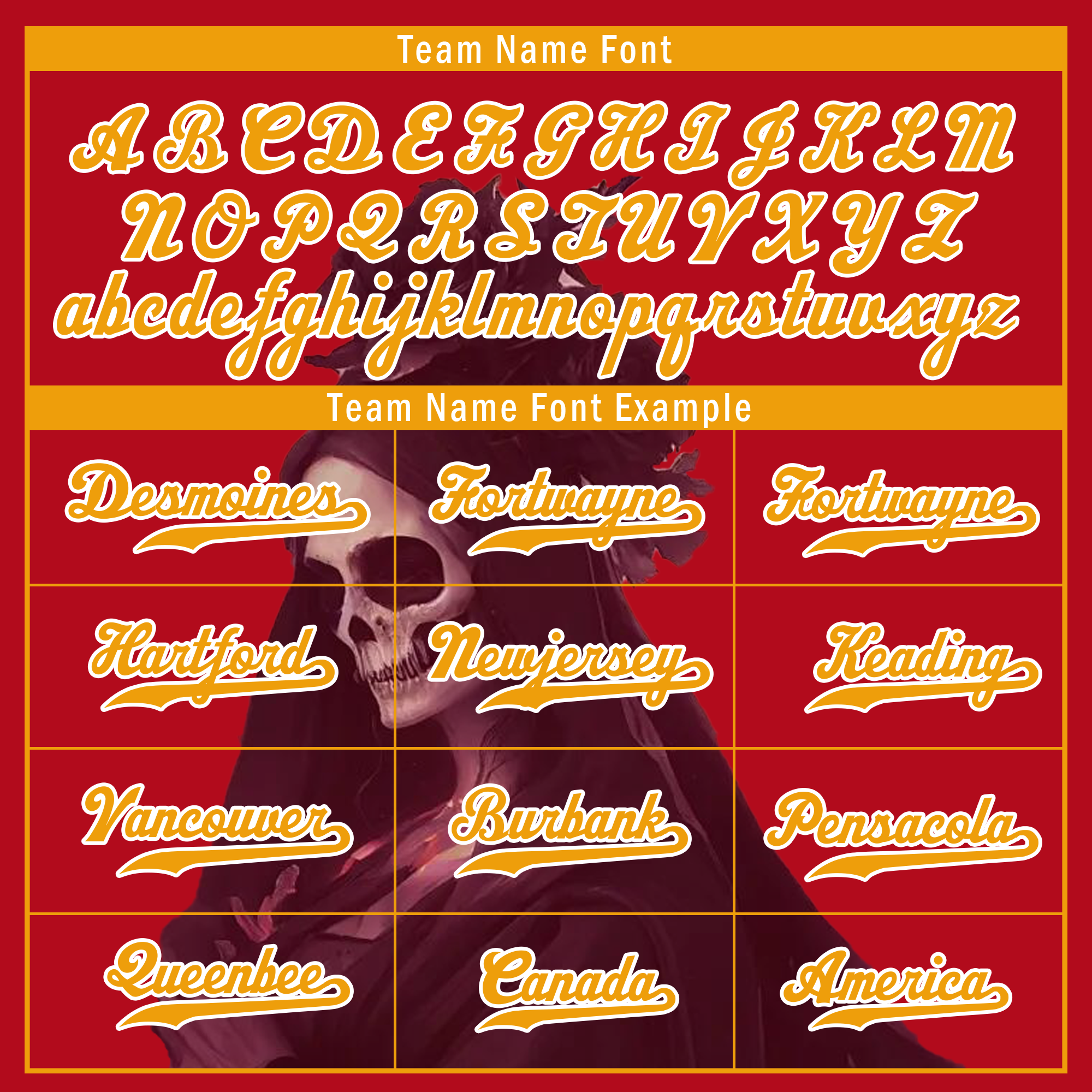 Custom Red Yellow Skull Fashion Personalized Authentic Baseball Jersey BSBJ01-D017150