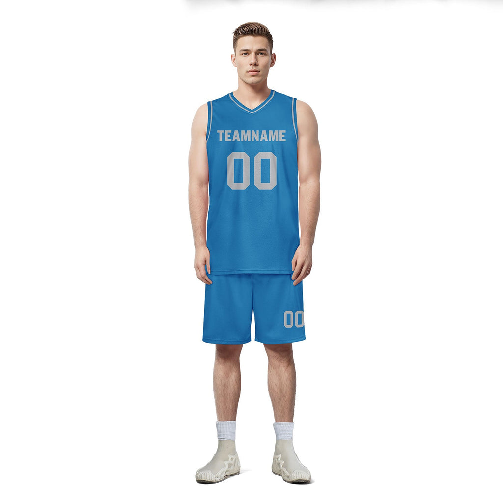 Custom Blue Classic Style Sports Uniform Basketball Jersey BBJ01-D020105-11