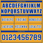 Custom Yellow Los Angeles Personalized Authentic Football Jersey FBJ02-D025033-14