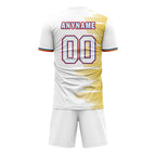 Custom Yellow White Soccer Sets Jersey Personalized SCJ101-D28040