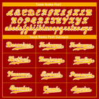 Custom Red Yellow Stripe Fashion Personalized Authentic Baseball Jersey BSBJ01-D017221