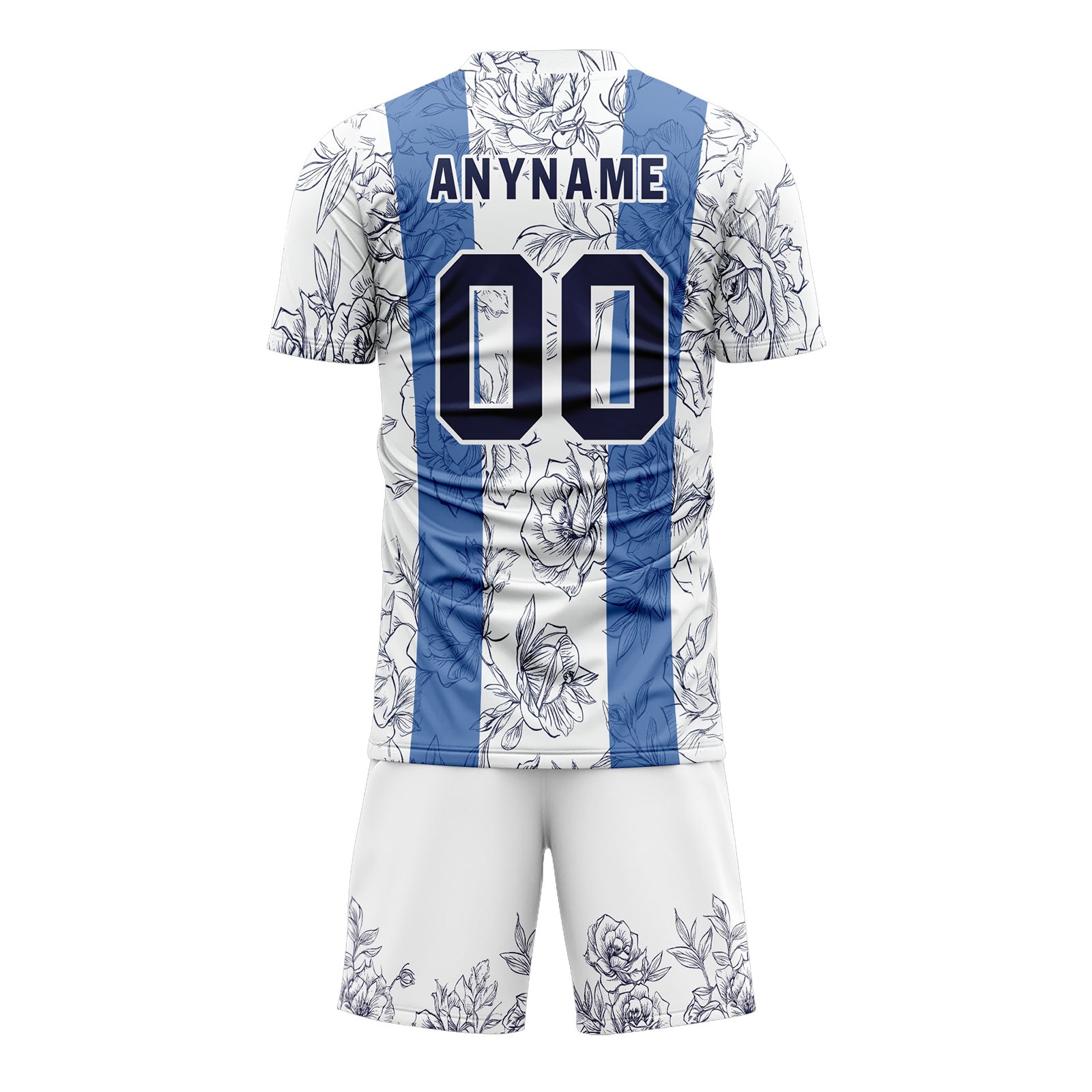 Custom White Blue Soccer Sets Jersey Personalized SCJ101-D28007