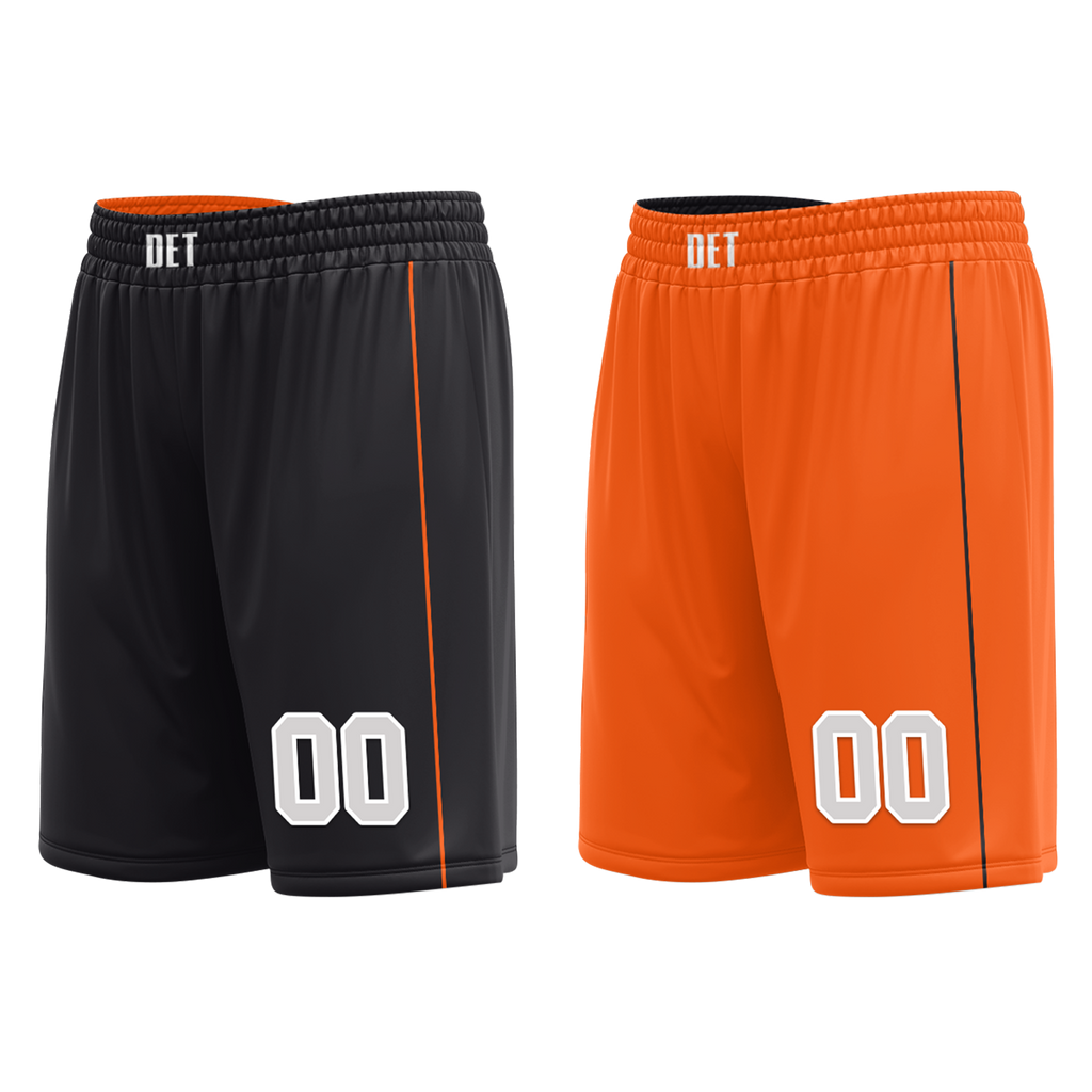 Custom Black Orange Classic Style Reversible Basketball Uniform Personalized Ordinary BBJR-D017019