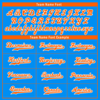 Custom Blue Orange Stripe Fashion Personalized Authentic Baseball Jersey BSBJ01-D017211