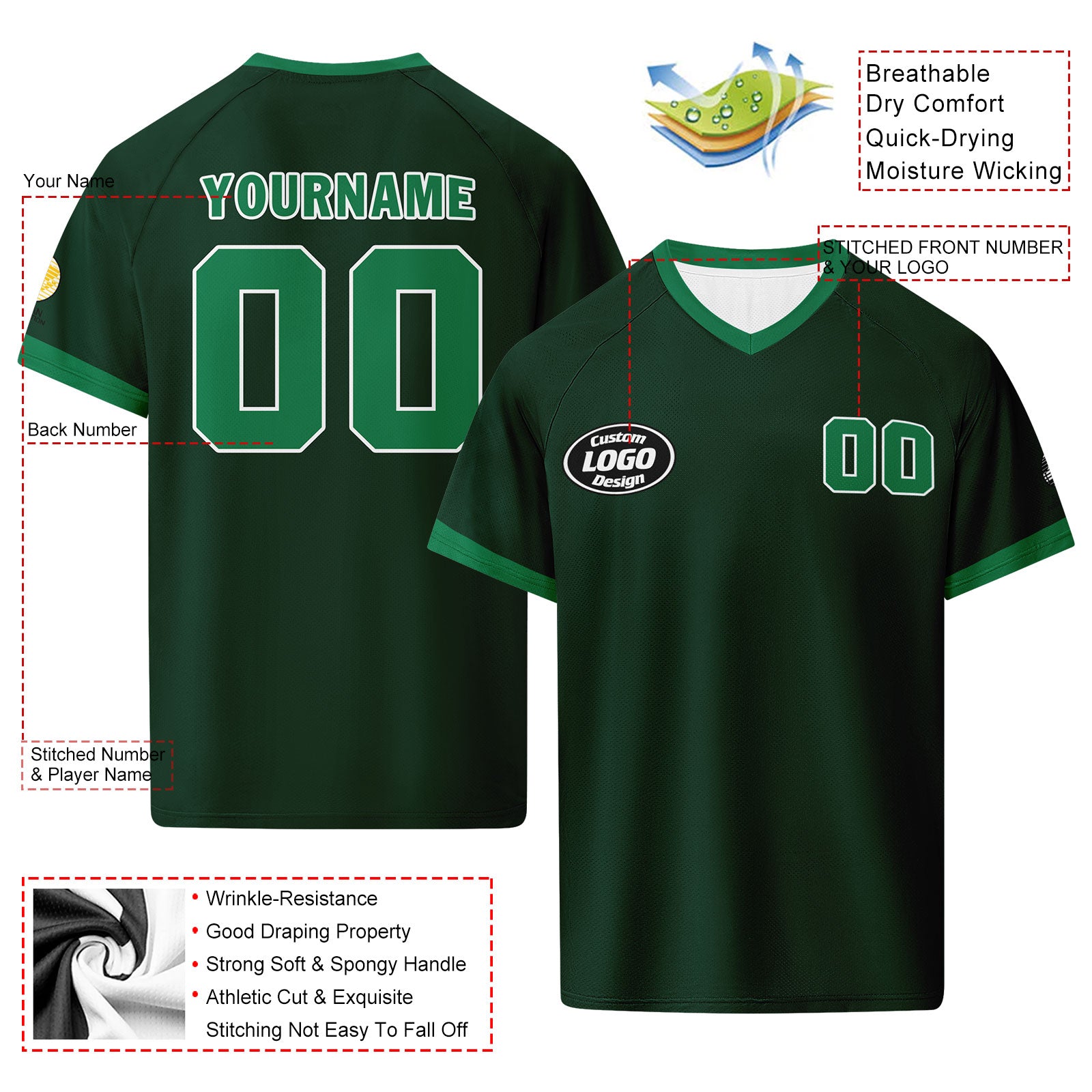 Custom South Africa 2026 World Cup Football Shirt Customized Soccer Jersey for Fans Add Your Name & Number FZ190-F025126-3
