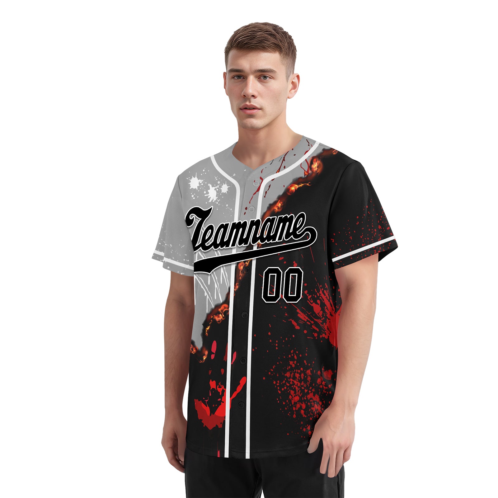 Custom Gothic Personalized Authentic Baseball Jersey BSBJ01-E06007